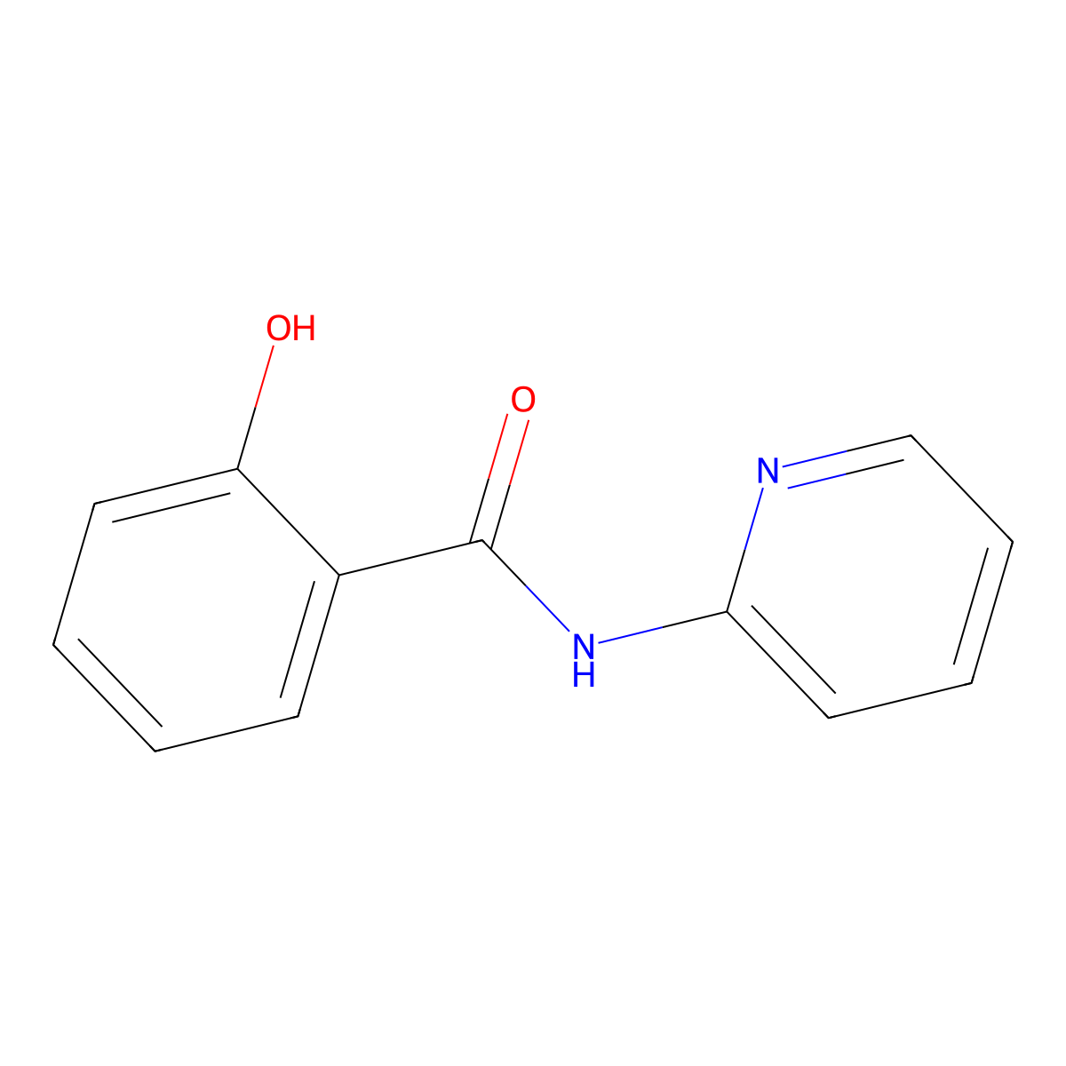 2-Hydroxy-N-2-pyridinylbenzamide molecular structure, CAS 13563-04-7
