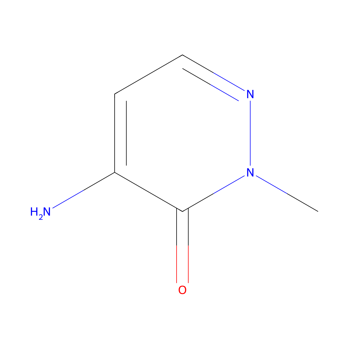 4-Amino-2-methyl-2,3-dihydropyridazin-3-one molecular structure, CAS 13563-36-5