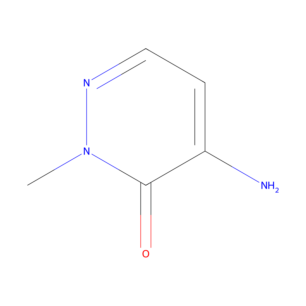 4-Amino-2-methyl-2,3-dihydropyridazin-3-one molecular structure, CAS 13563-36-5