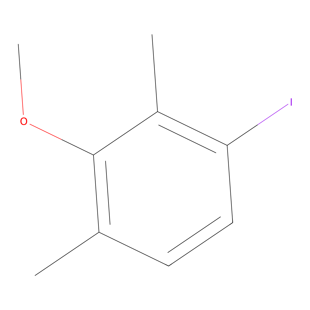 1-Iodo-3-methoxy-2,4-dimethylbenzene molecular structure, CAS 135630-63-6