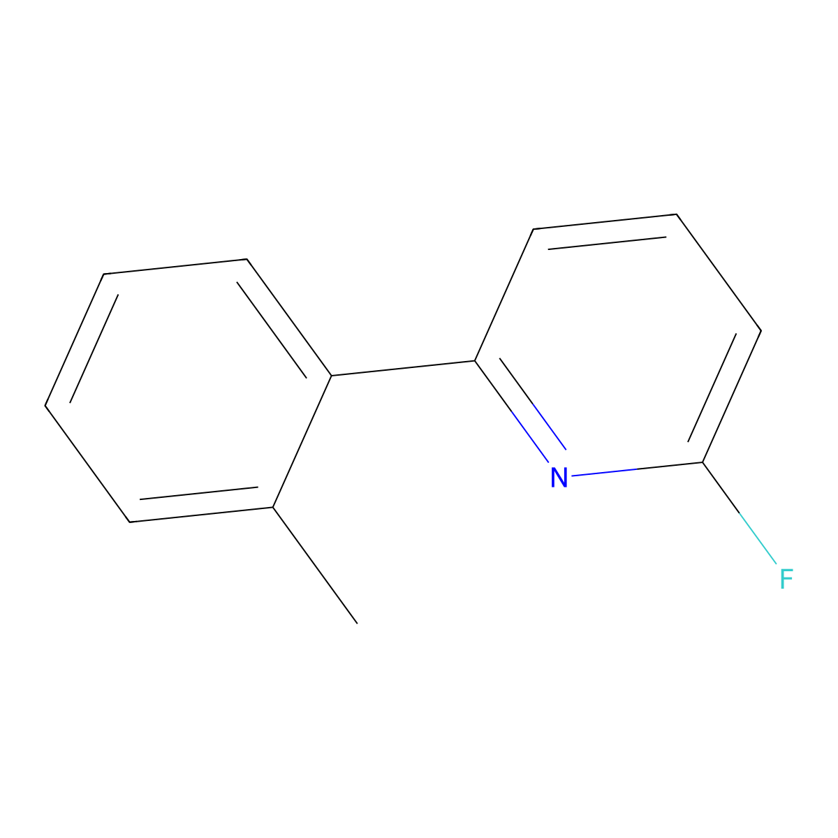 2-Fluoro-6-(2-tolyl)pyridine molecular structure, CAS 1356336-18-9