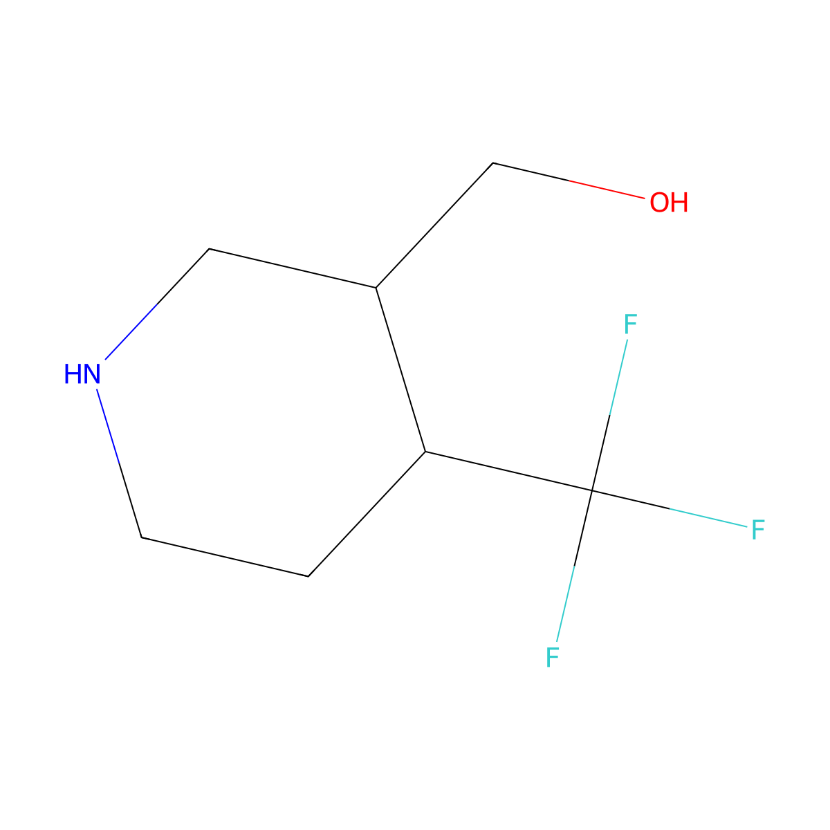 [4-(Trifluoromethyl)piperidin-3-yl]methanol molecular structure, CAS 1356338-35-6
