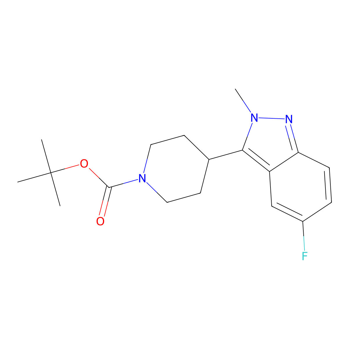 tert-butyl 4-(5-Fluoro-2-methyl-2H-indazol-3-yl)piperidine-1-carboxylate molecular structure, CAS 1356338-37-8