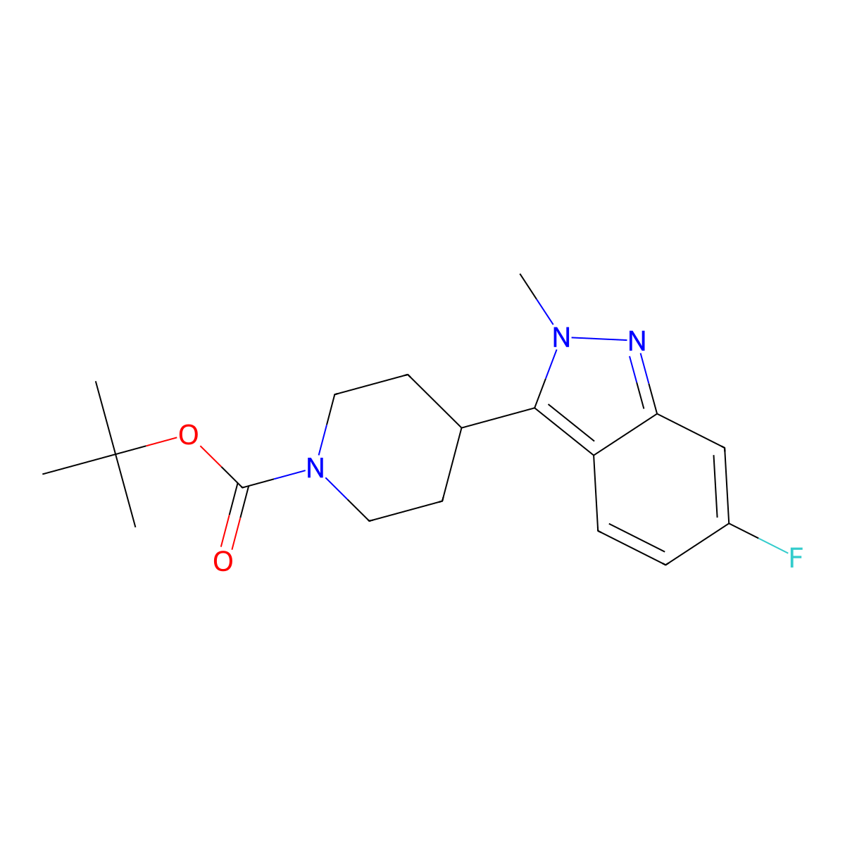 tert-butyl 4-(6-Fluoro-2-methyl-2H-indazol-3-yl)piperidine-1-carboxylate molecular structure, CAS 1356338-42-5
