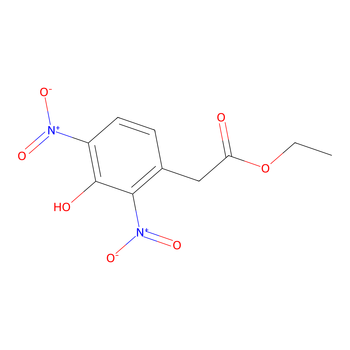 Ethyl 2-(3-hydroxy-2,4-dinitrophenyl)acetate molecular structure, CAS 1356338-52-7