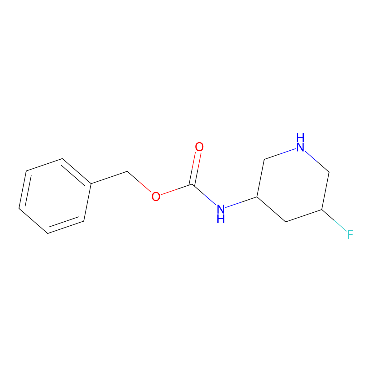 benzyl N-(5-fluoro-3-piperidyl)carbamate molecular structure, CAS 1356338-65-2