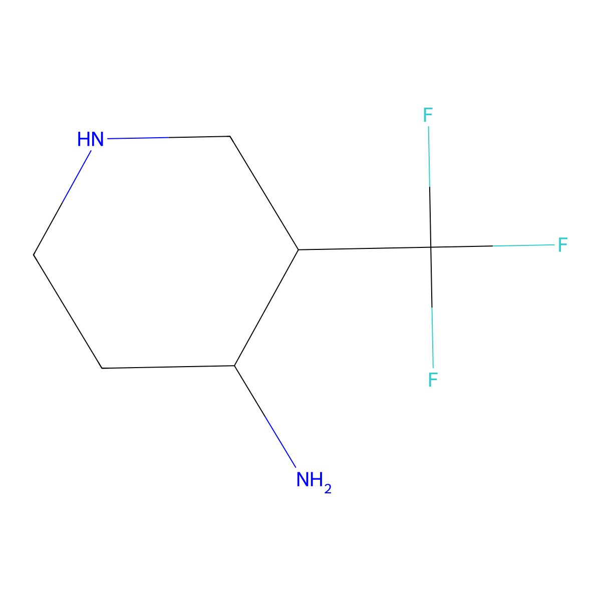 3-(Trifluoromethyl)piperidin-4-amine molecular structure, CAS 1356338-76-5