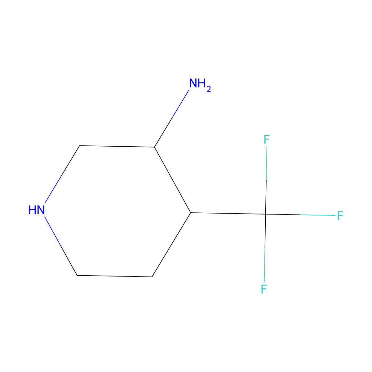 4-(Trifluoromethyl)piperidin-3-amine molecular structure, CAS 1356338-79-8