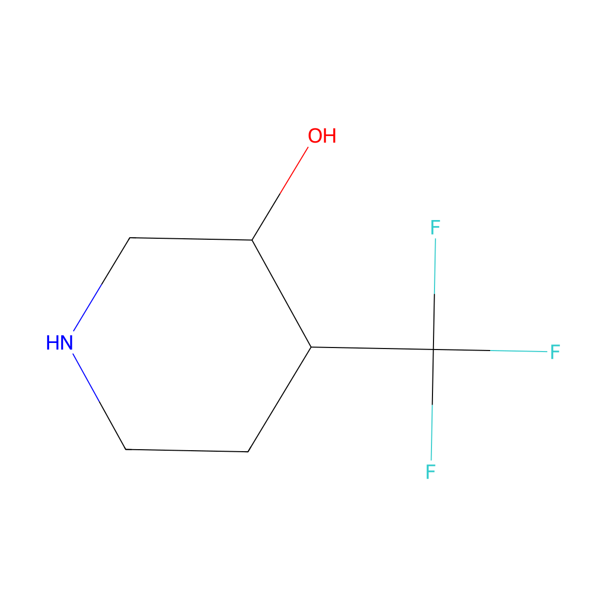 4-(Trifluoromethyl)piperidin-3-OL molecular structure, CAS 1356342-85-2