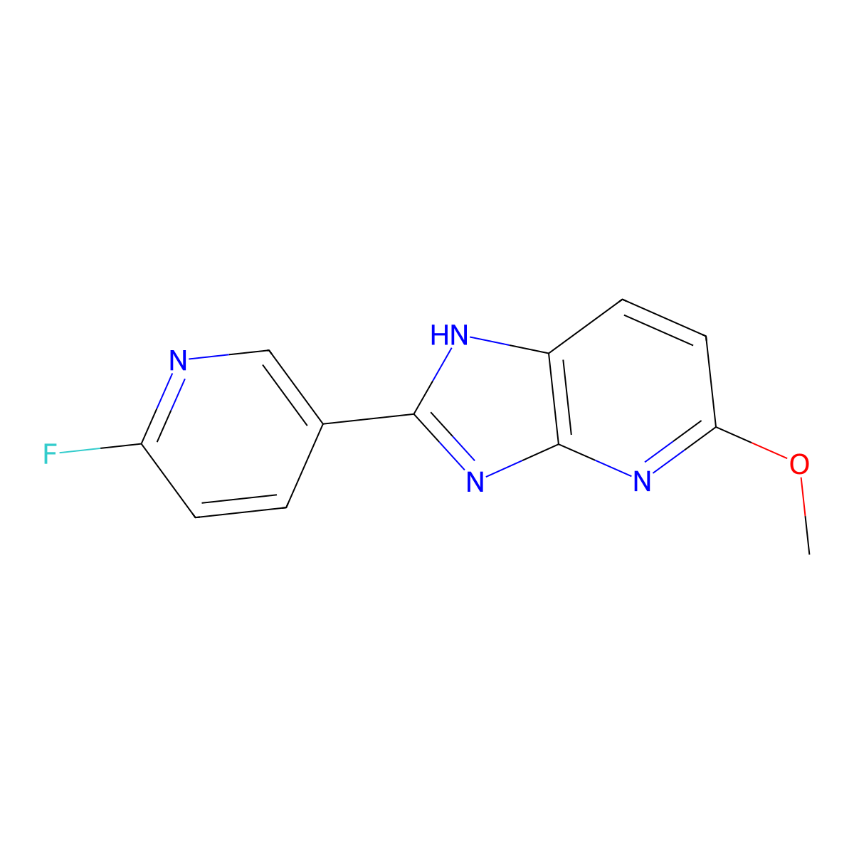 2-(6-Fluoropyridin-3-YL)-5-methoxy-3H-imidazo[4,5-B]pyridine molecular structure, CAS 1356386-00-9