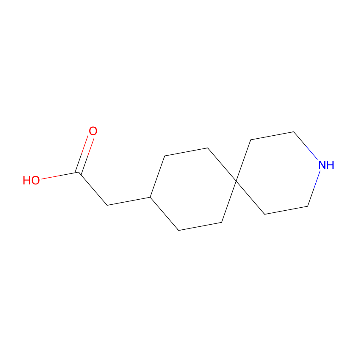 2-(3-Azaspiro[5.5]undecan-9-yl)acetic acid molecular structure, CAS 1356386-18-9