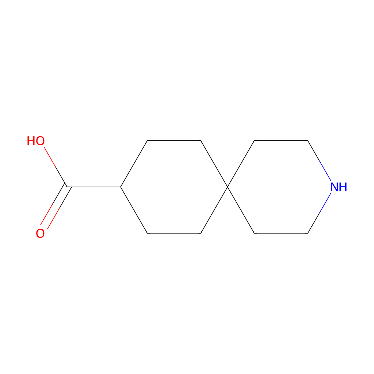 3-Azaspiro[5.5]undecane-9-carboxylic acid molecular structure, CAS 1356386-19-0
