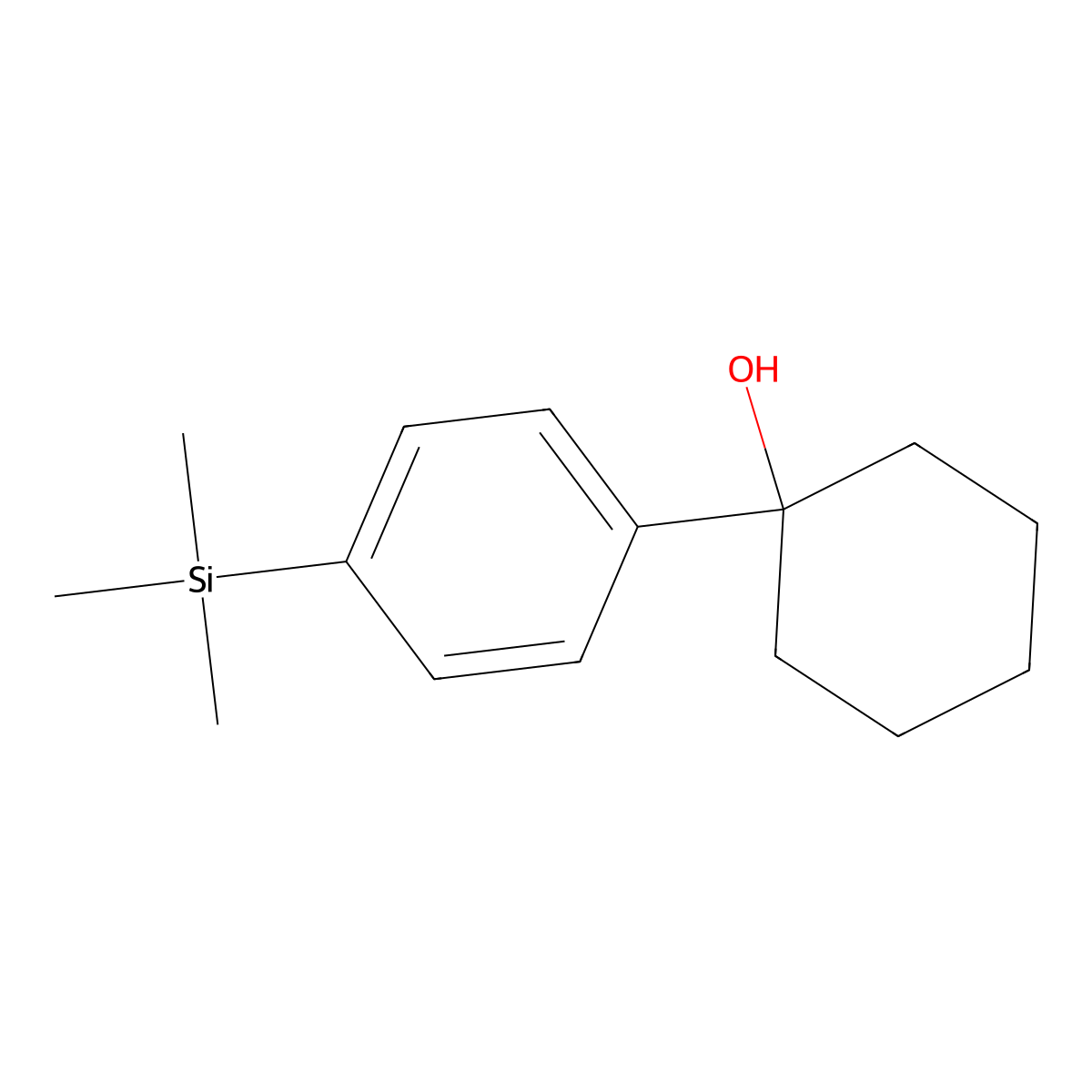 1-(4-(Trimethylsilyl)phenyl)cyclohexanol molecular structure, CAS 1356399-84-2