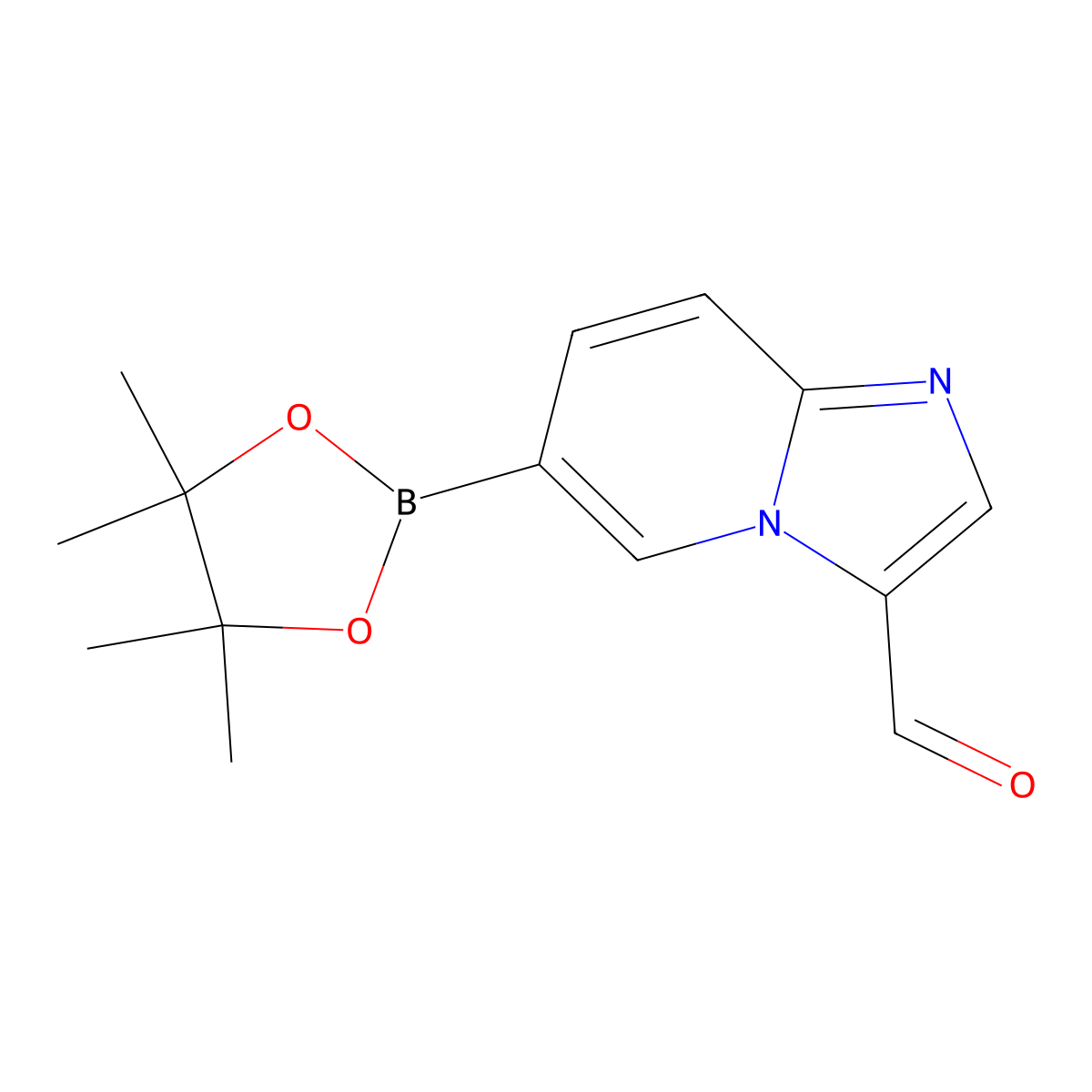 6-(4,4,5,5-Tetramethyl-1,3,2-dioxaborolan-2-yl)imidazo[1,2-a]pyridine-3-carbaldehyde molecular structure, CAS 1356400-67-3