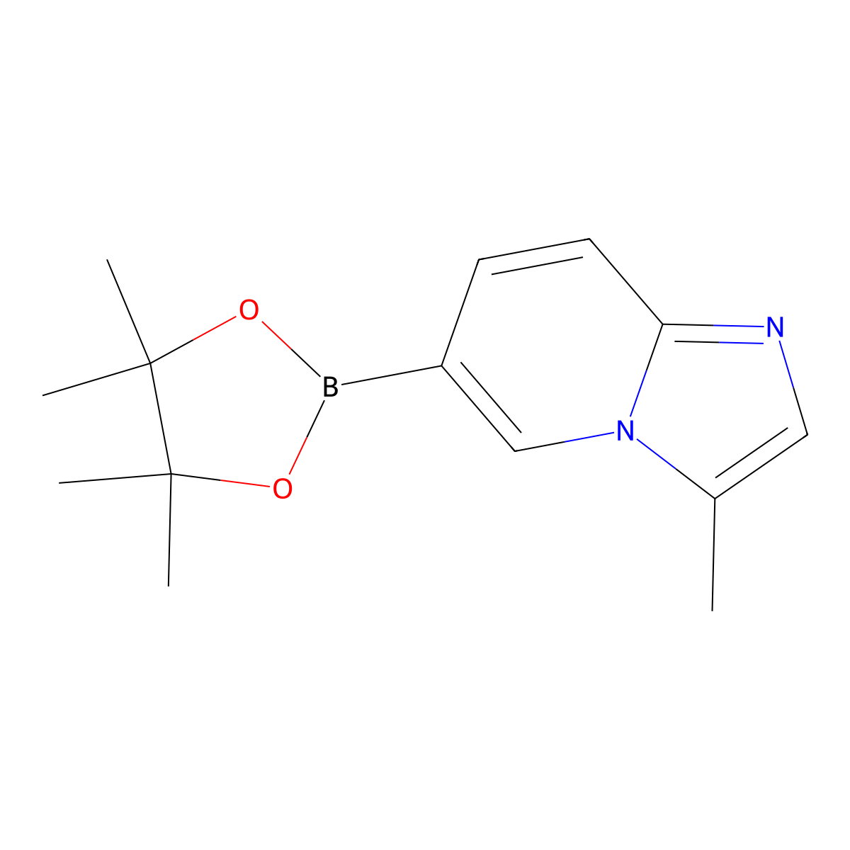 3-Methyl-6-(4,4,5,5-tetramethyl-1,3,2-dioxaborolan-2-yl)imidazo[1,2-a]pyridine molecular structure, CAS 1356400-75-3