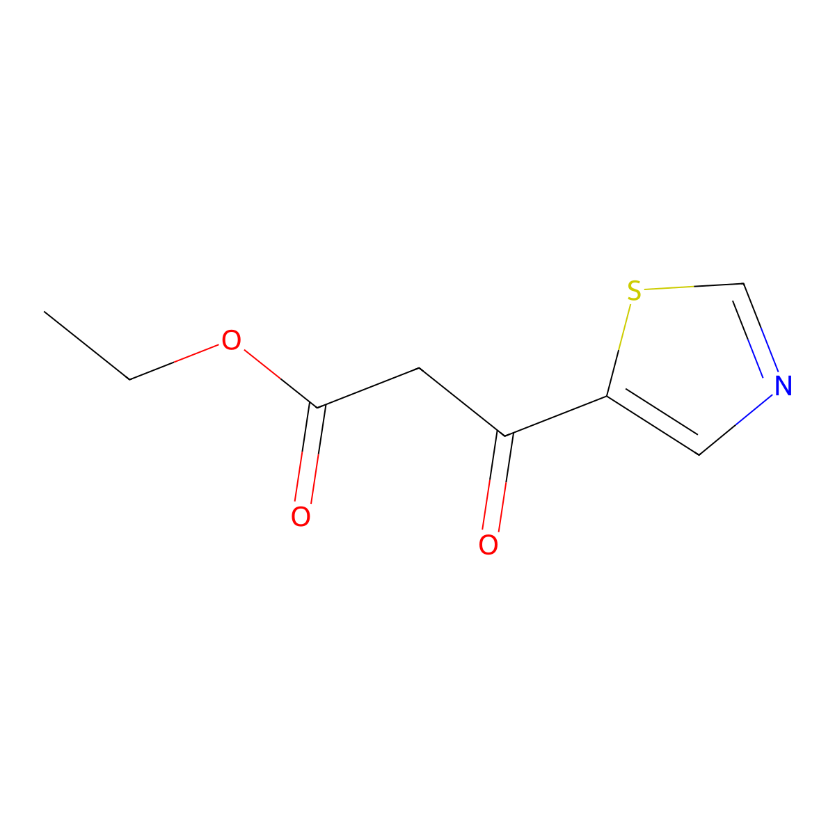 Ethyl 3-oxo-3-(1,3-thiazol-5-yl)propanoate molecular structure, CAS 1356404-83-5