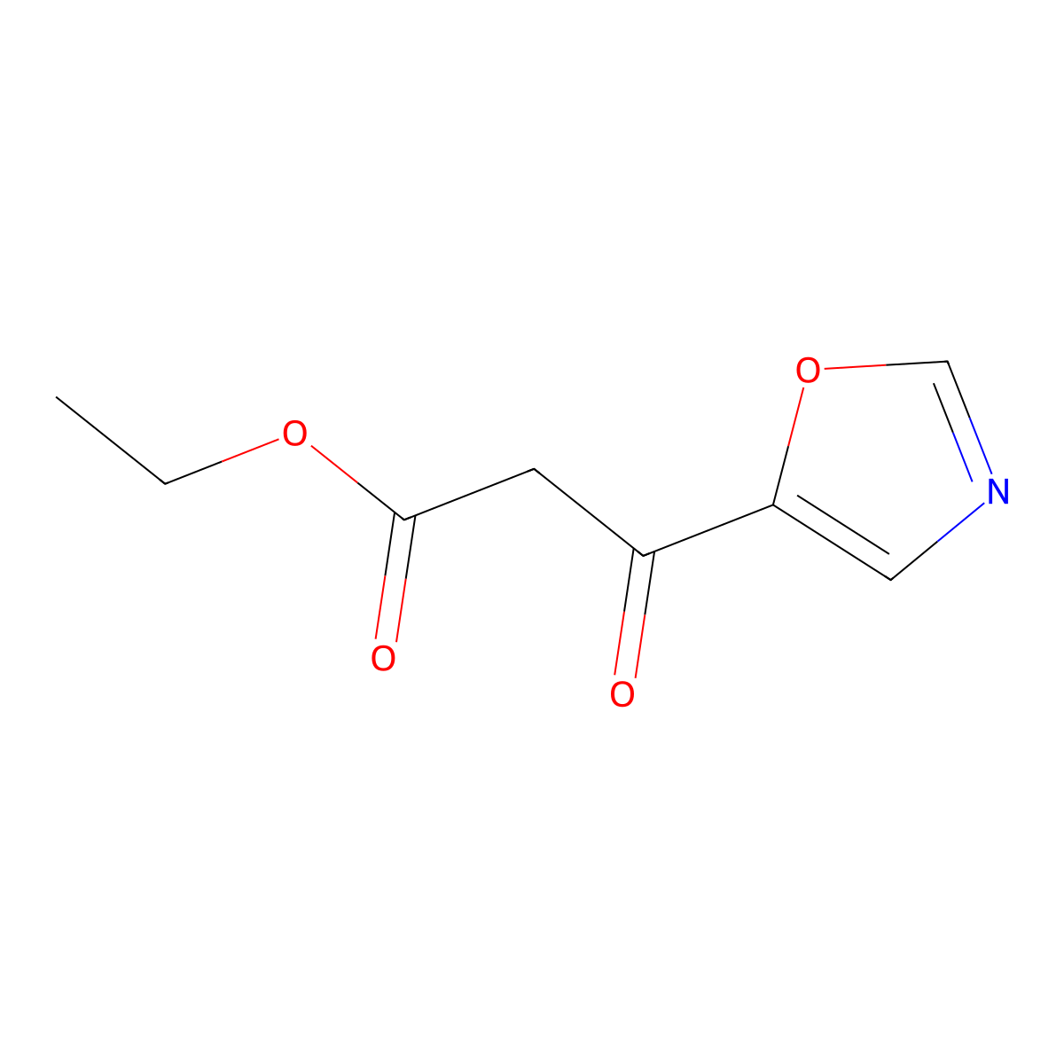 Ethyl 3-(1,3-oxazol-5-yl)-3-oxopropanoate molecular structure, CAS 1356404-91-5