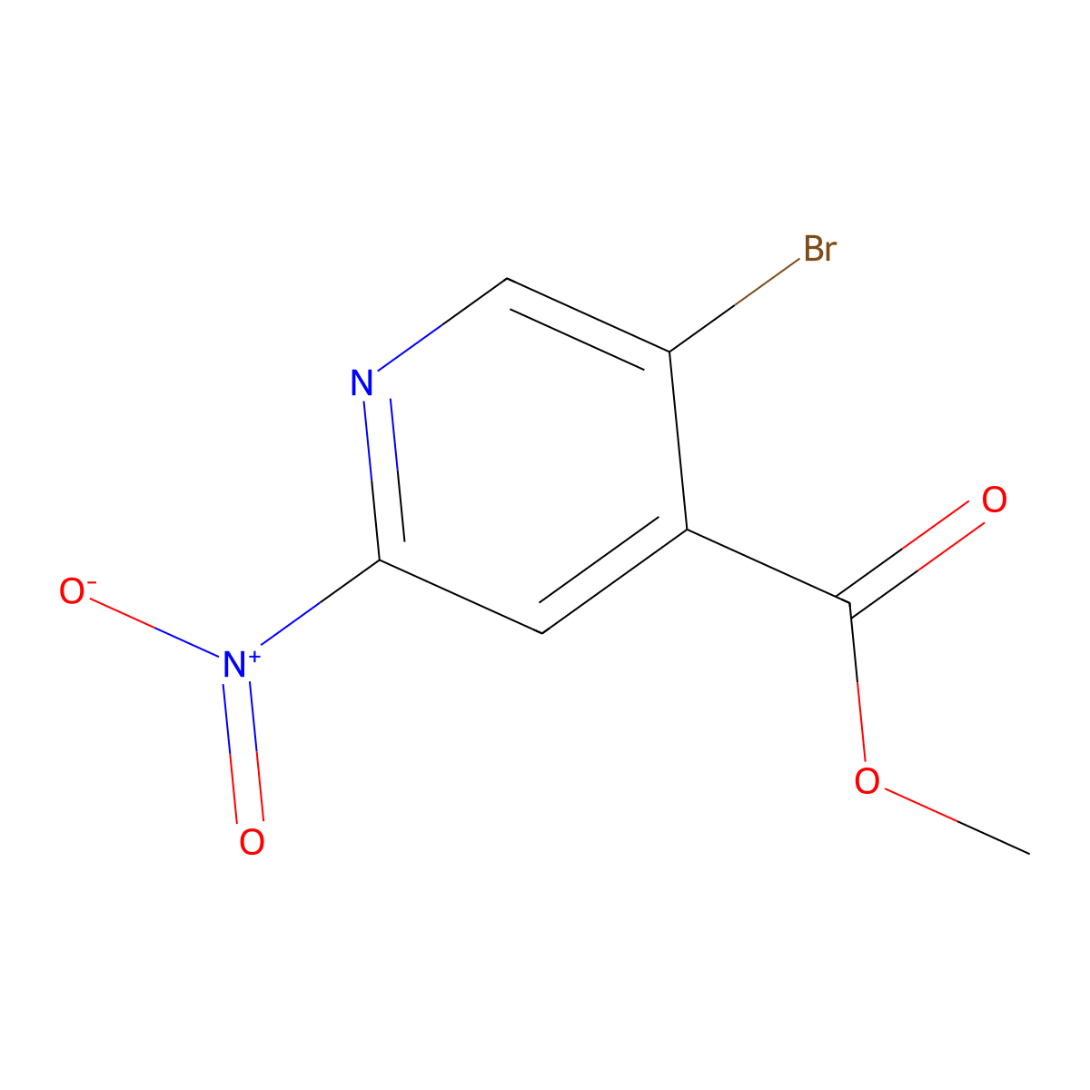 Methyl 5-bromo-2-nitroisonicotinate molecular structure, CAS 1356412-83-3