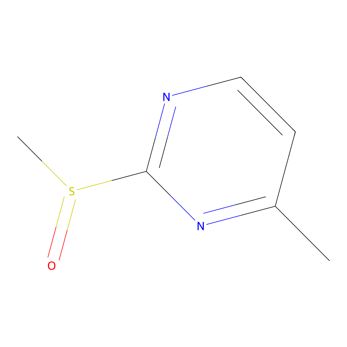 4-Methyl-2-(methylsulfinyl)pyrimidine molecular structure, CAS 135645-65-7
