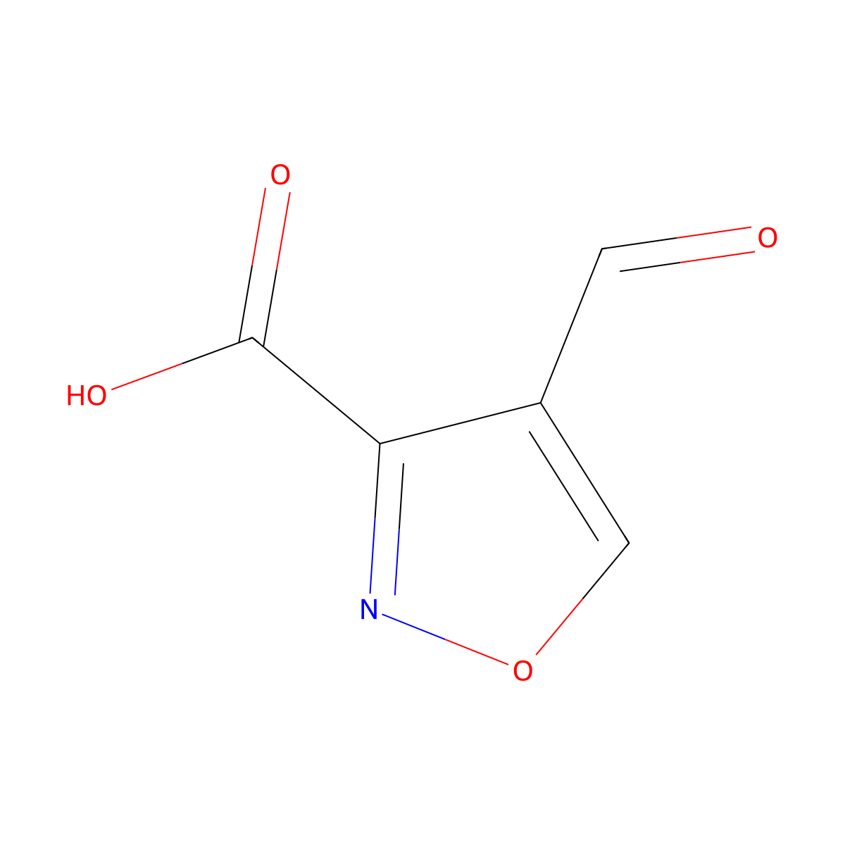 4-Formyl-1,2-oxazole-3-carboxylic acid molecular structure, CAS 1356453-24-1