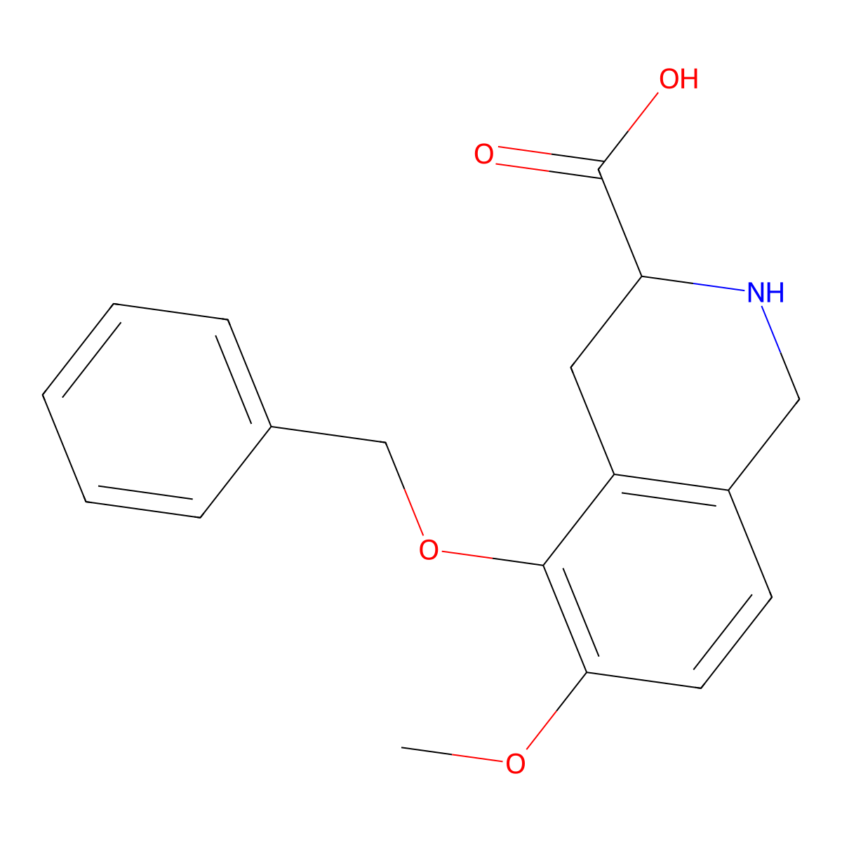 (S)-5-(Benzyloxy)-6-methoxy-1,2,3,4-tetrahydroisoquinoline-3-carboxylic acid molecular structure, CAS 1356460-51-9