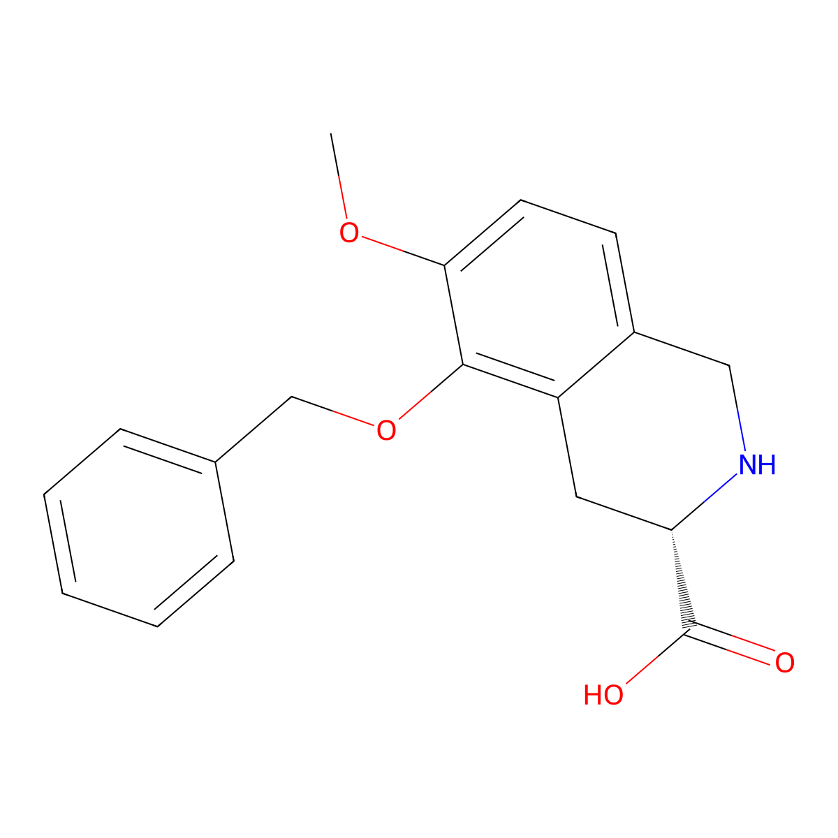 (S)-5-(Benzyloxy)-6-methoxy-1,2,3,4-tetrahydroisoquinoline-3-carboxylic acid molecular structure, CAS 1356460-51-9