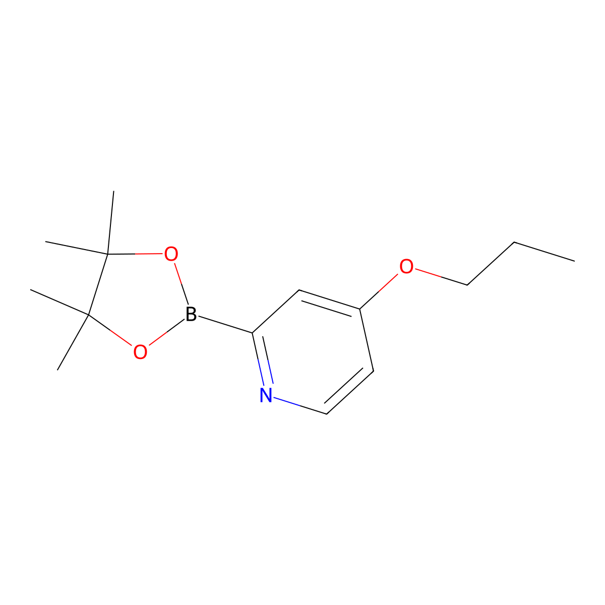 4-(n-Propoxy)pyridine-2-boronic acid pinacol ester molecular structure, CAS 1356466-34-6