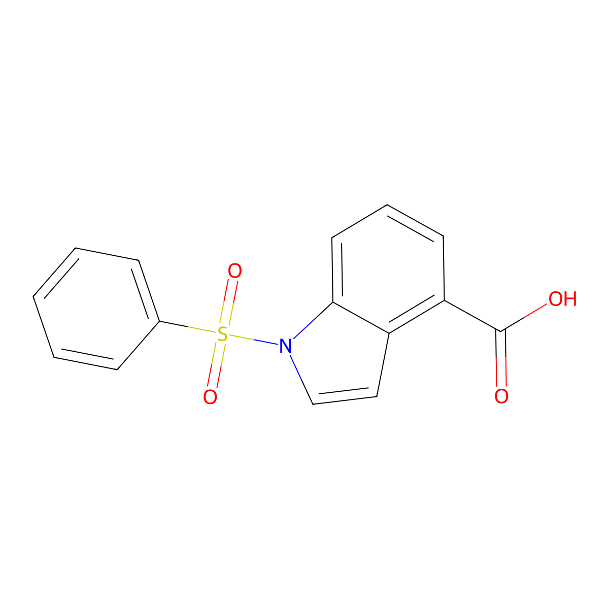 1-Benzenesulfonyl-1H-indole-4-carboxylic acid molecular structure, CAS 1356470-08-0