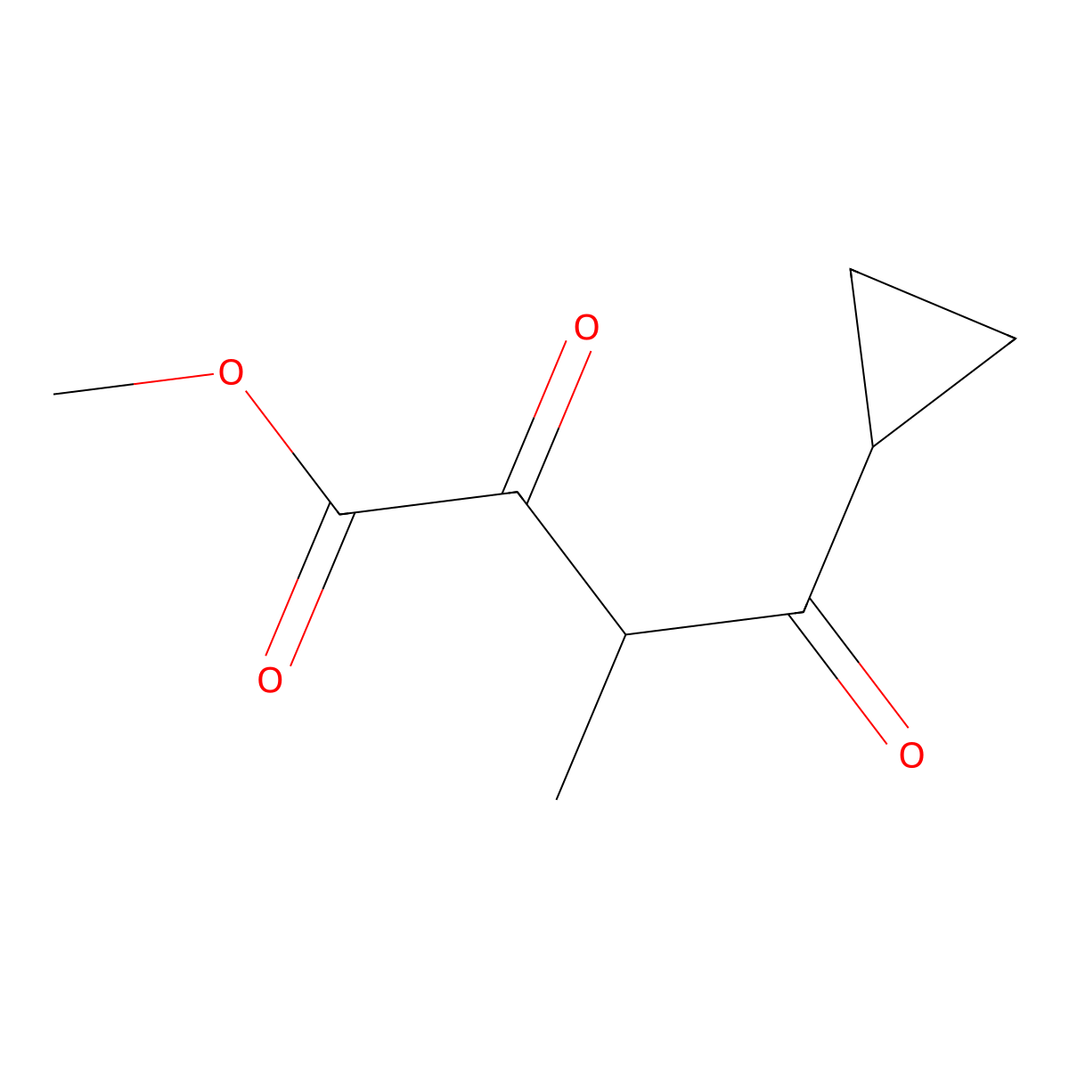 Methyl 4-cyclopropyl-3-methyl-2,4-dioxobutanoate molecular structure, CAS 1356475-37-0