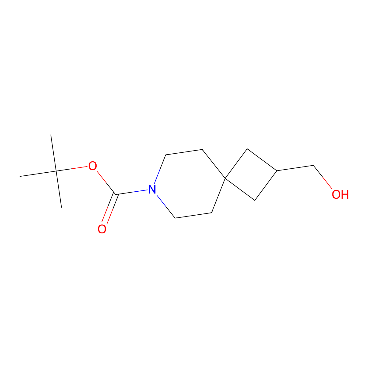 Tert-butyl 2-(hydroxymethyl)-7-azaspiro[3.5]nonane-7-carboxylate molecular structure, CAS 1356476-27-1