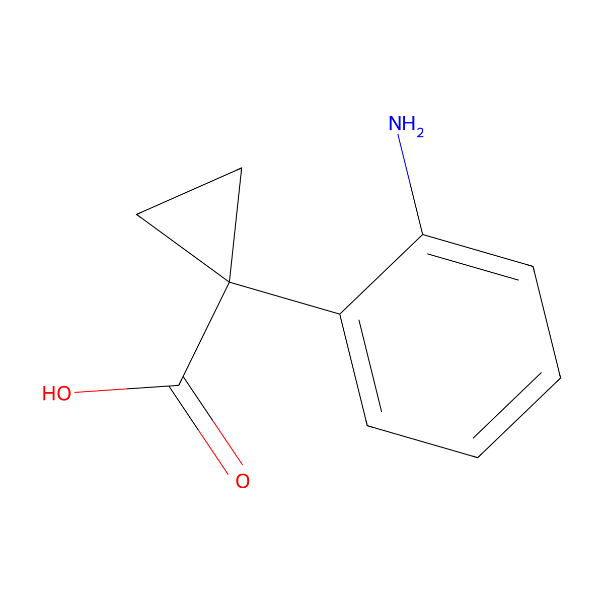 1-(2-Aminophenyl)cyclopropanecarboxylic Acid molecular structure, CAS 1356477-25-2