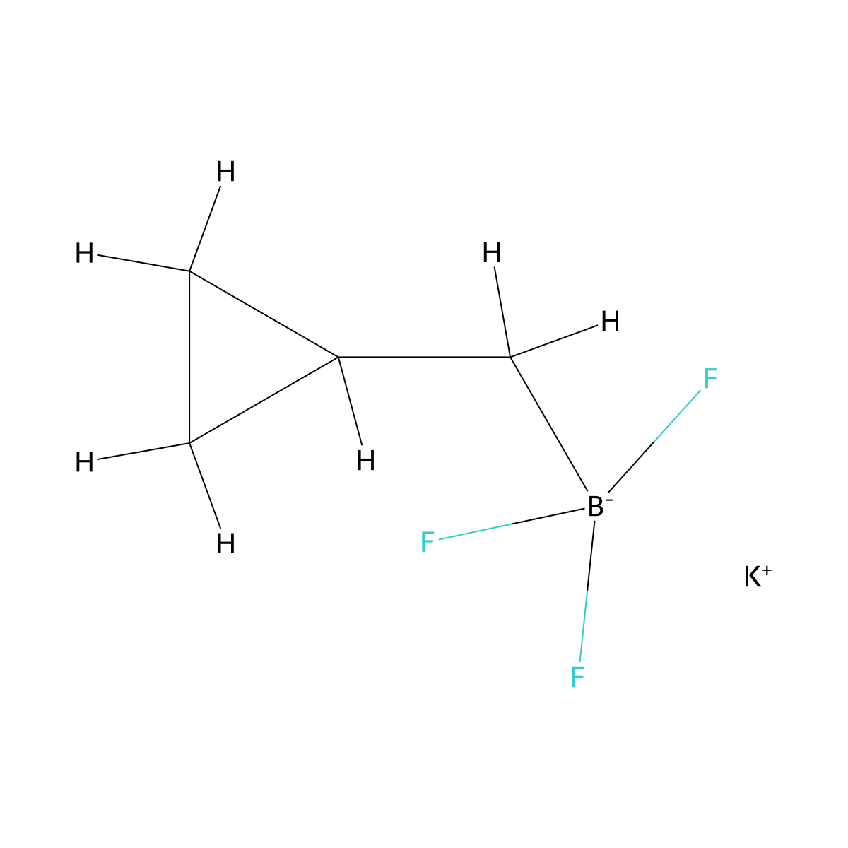 Potassium (cyclopropylmethyl)trifluoroboranuide molecular structure, CAS 1356481-57-6