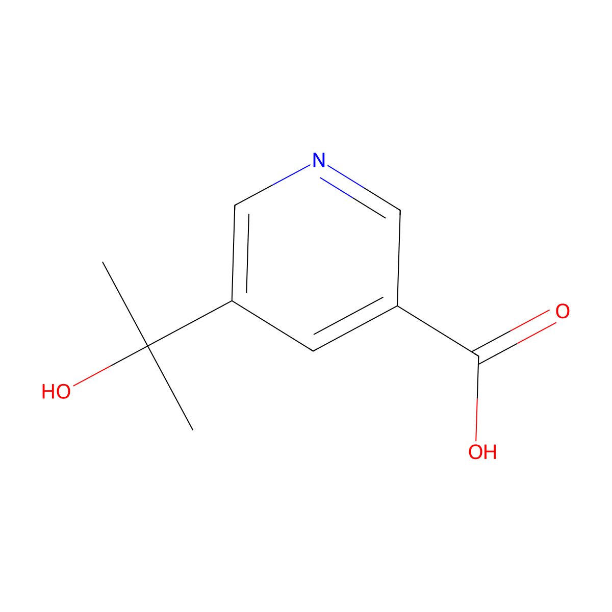 5-(2-Hydroxypropan-2-yl)nicotinic acid molecular structure, CAS 1356483-60-7