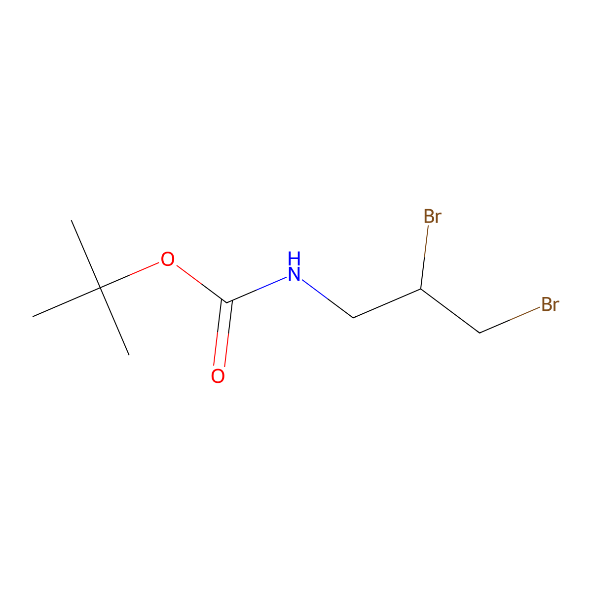 tert-butyl N-(2,3-dibromopropyl)carbamate molecular structure, CAS 1356492-89-1