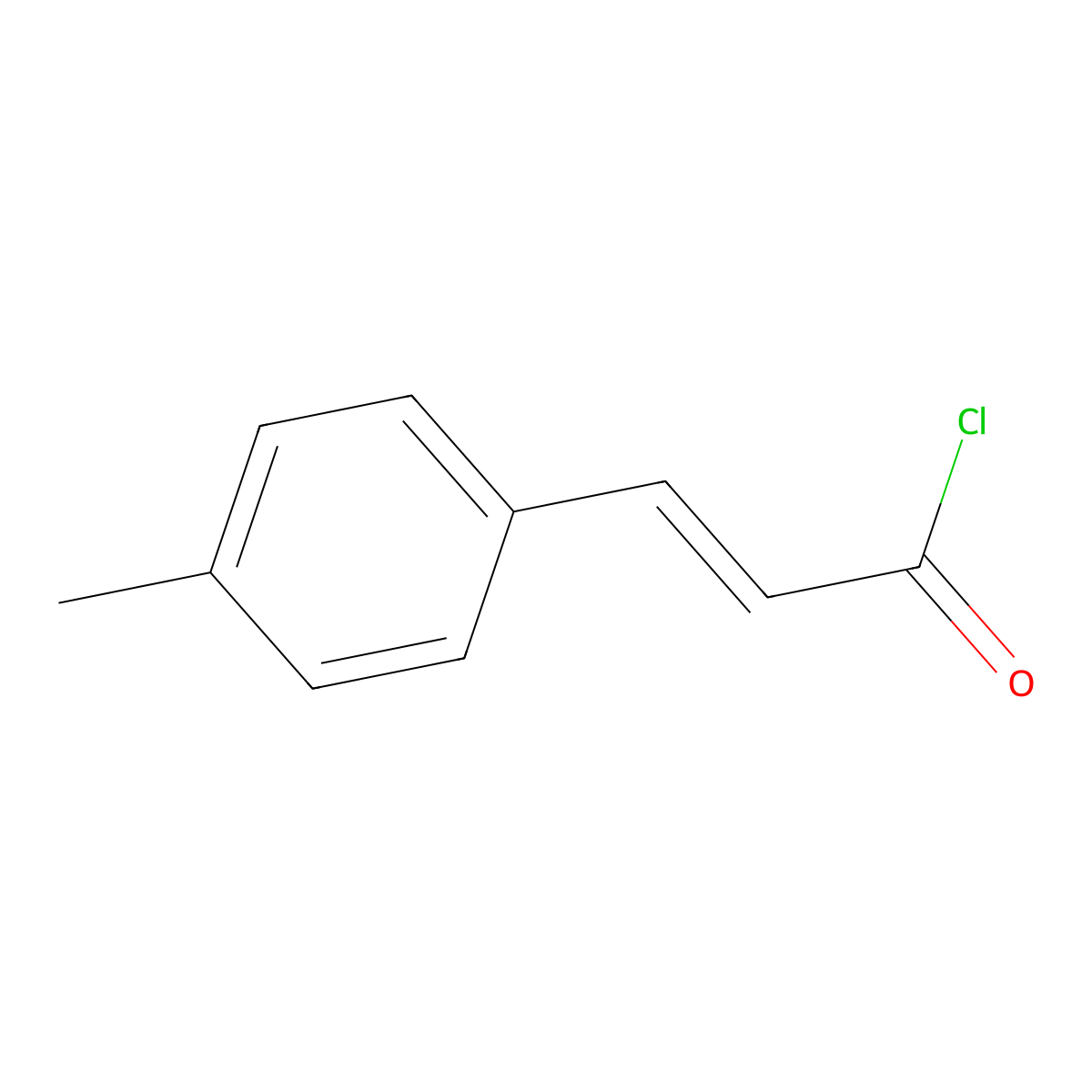 (2E)-3-(4-Methylphenyl)-2-propenoyl chloride molecular structure, CAS 13565-07-6