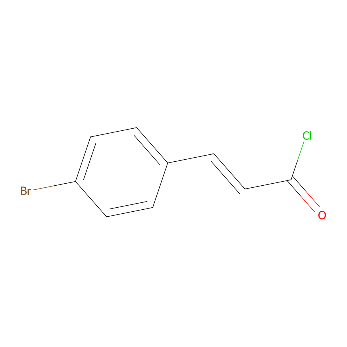 (2E)-3-(4-Bromophenyl)acryloyl chloride molecular structure, CAS 13565-09-8