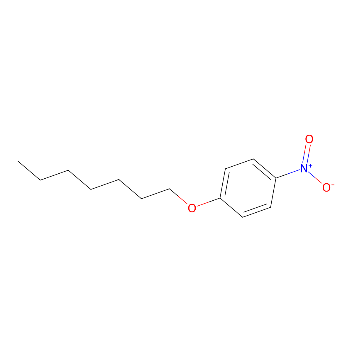 p-Nitrophenyl heptyl ether molecular structure, CAS 13565-36-1