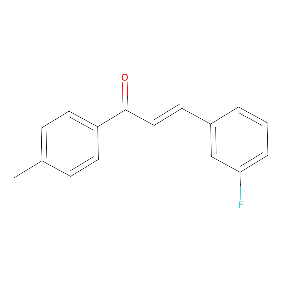 (2E)-3-(3-Fluorophenyl)-1-(4-methylphenyl)prop-2-en-1-one molecular structure, CAS 13565-41-8