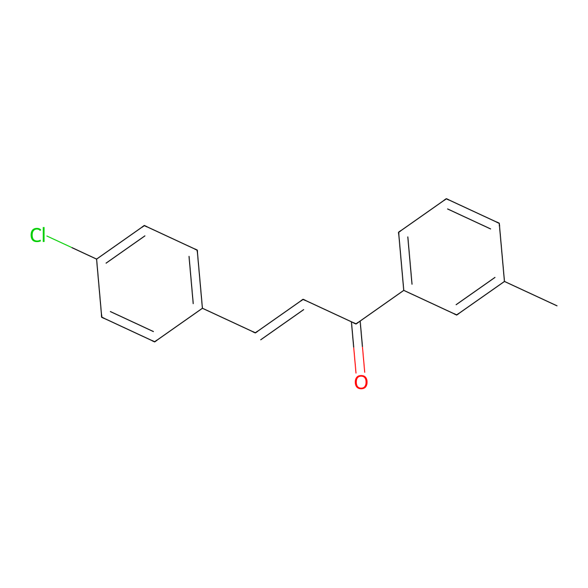 3-(4-Chlorophenyl)-1-(3-methylphenyl)prop-2-en-1-one molecular structure, CAS 13565-46-3