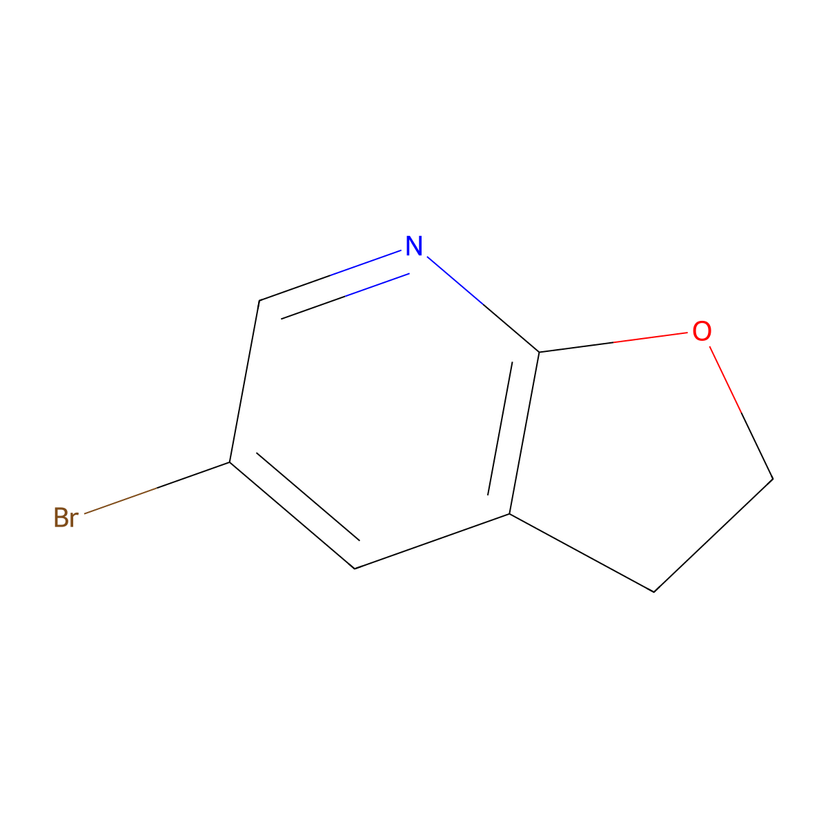 5-bromo-2H,3H-furo[2,3-b]pyridine molecular structure, CAS 1356542-43-2