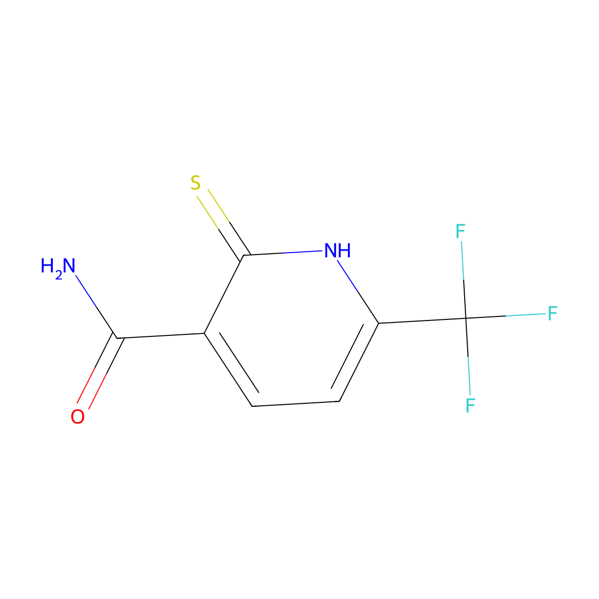 2-Mercapto-6-(trifluoromethyl)nicotinamide molecular structure, CAS 1356543-14-0