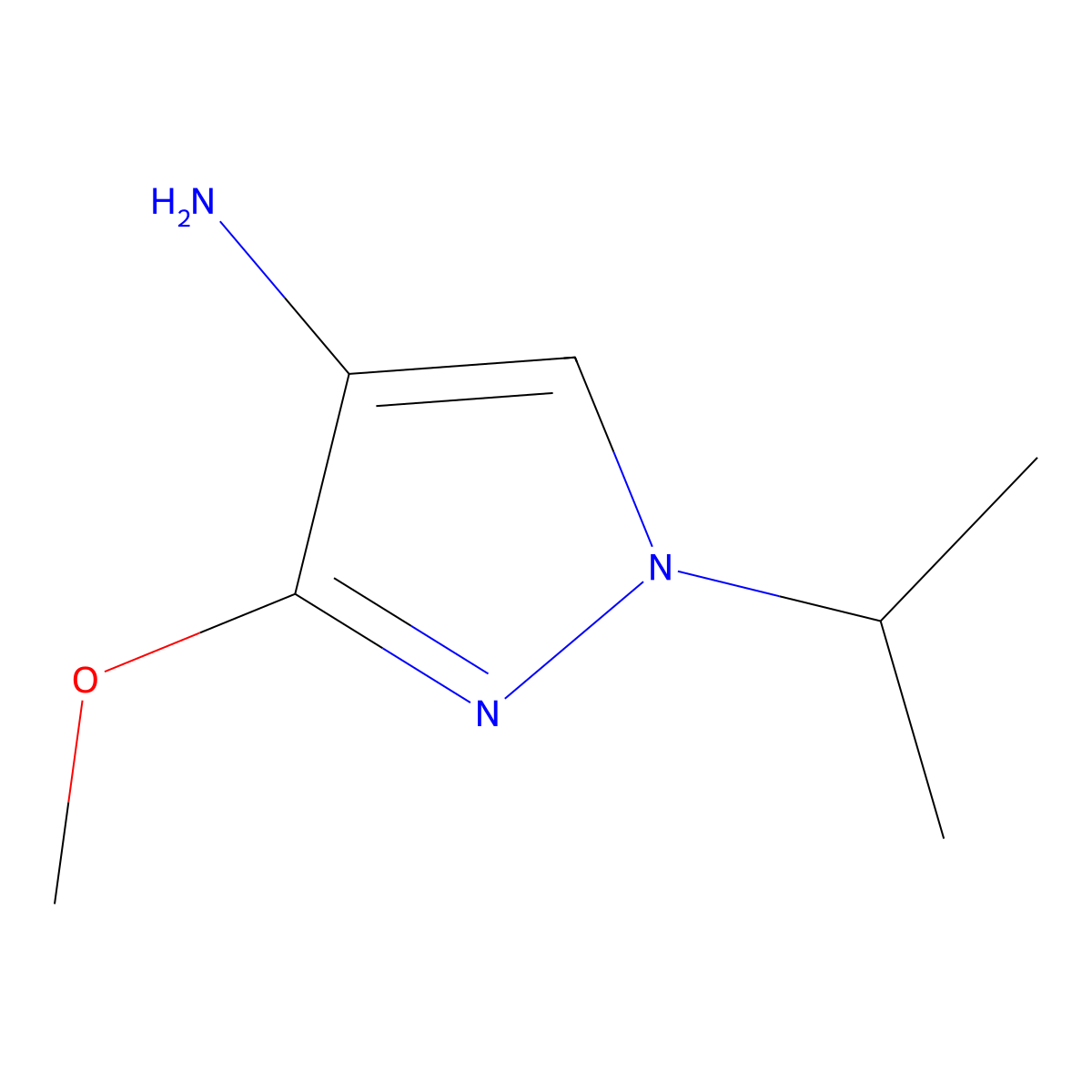 3-methoxy-1-(propan-2-yl)-1H-pyrazol-4-amine molecular structure, CAS 1356543-35-5
