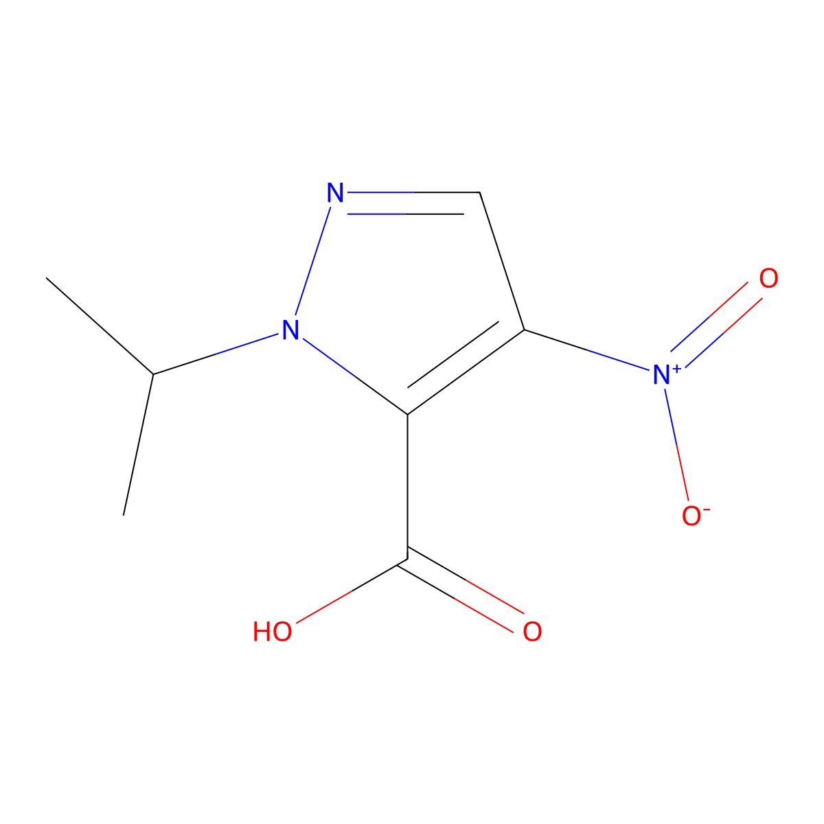 1-Isopropyl-4-nitro-1H-pyrazole-5-carboxylic acid molecular structure, CAS 1356543-47-9