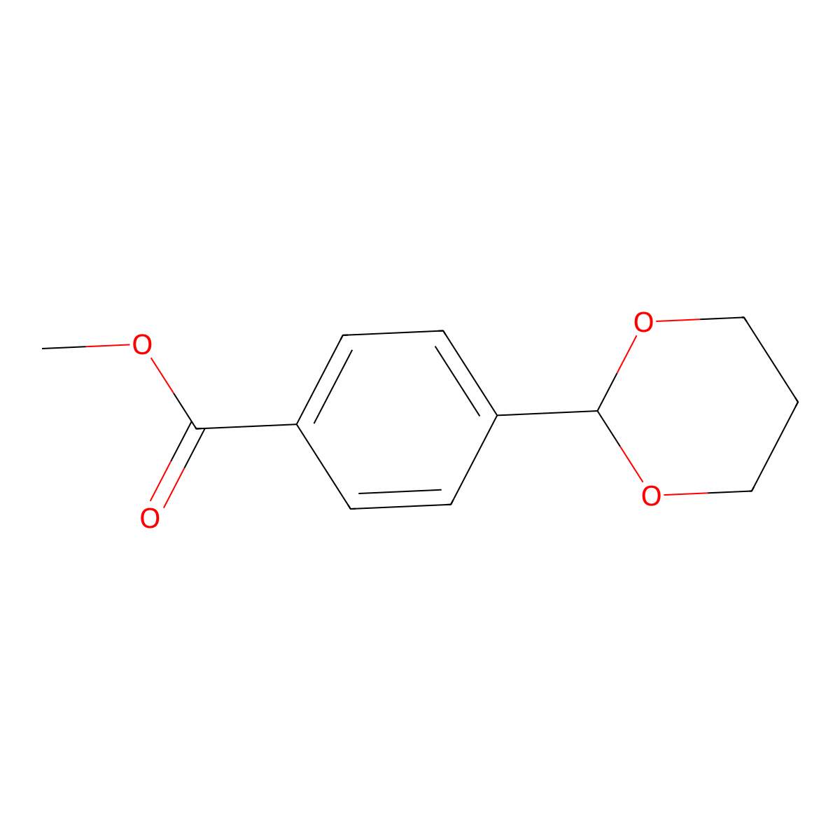 Methyl 4-(1,3-dioxan-2-yl)benzoate molecular structure, CAS 135655-75-3