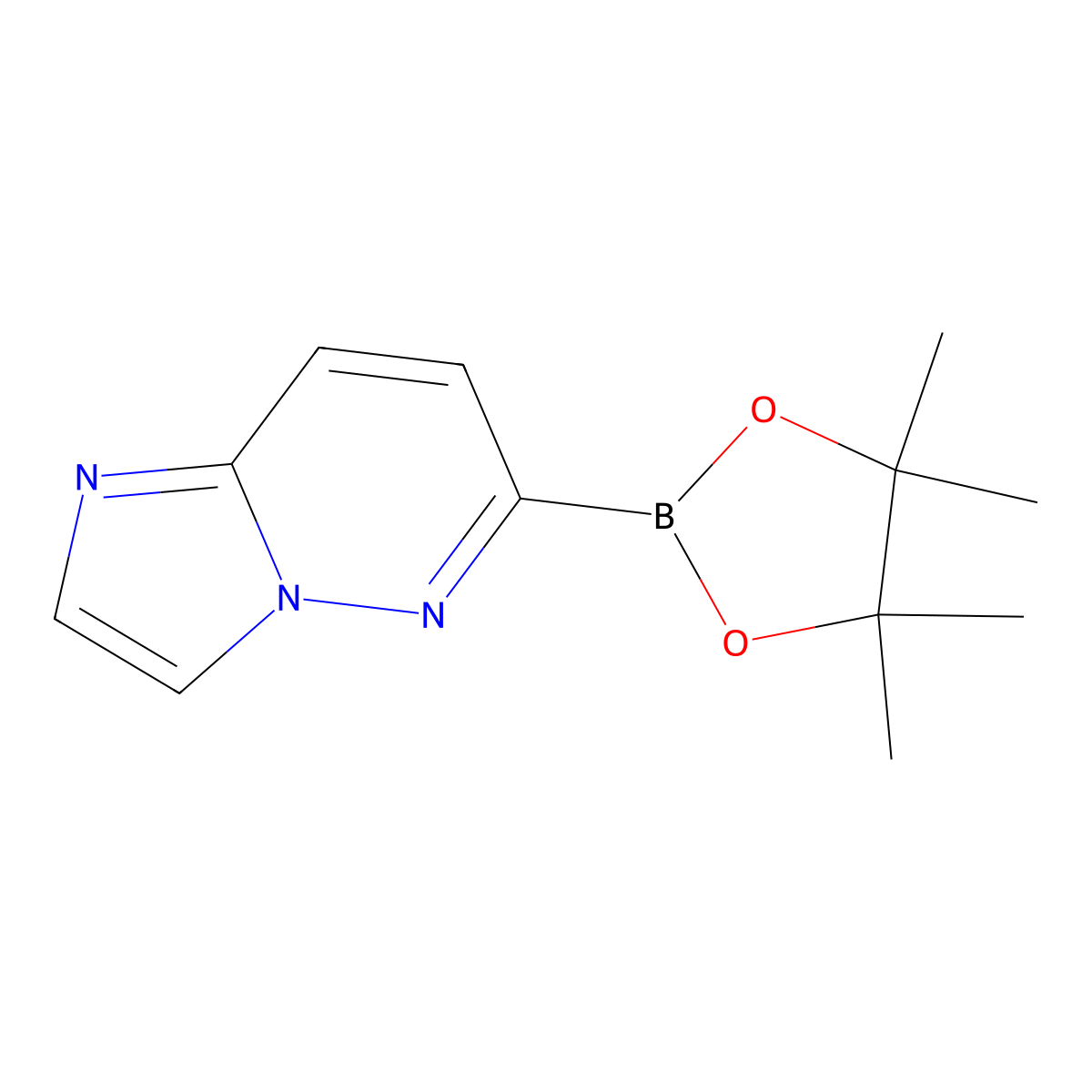 6-(4,4,5,5-Tetramethyl-1,3,2-dioxaborolan-2-yl)imidazo[1,2-b]pyridazine molecular structure, CAS 1356578-38-5