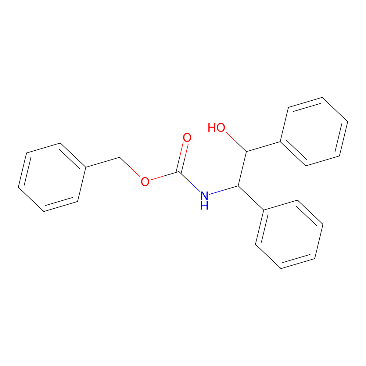 benzyl N-[(1R,2S)-2-hydroxy-1,2-diphenylethyl]carbamate molecular structure, CAS 1356582-67-6