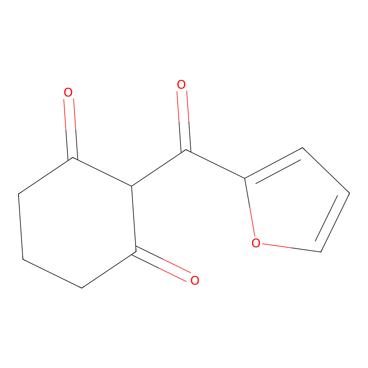 2-(Furan-2-carbonyl)cyclohexane-1,3-dione molecular structure, CAS 1356596-31-0