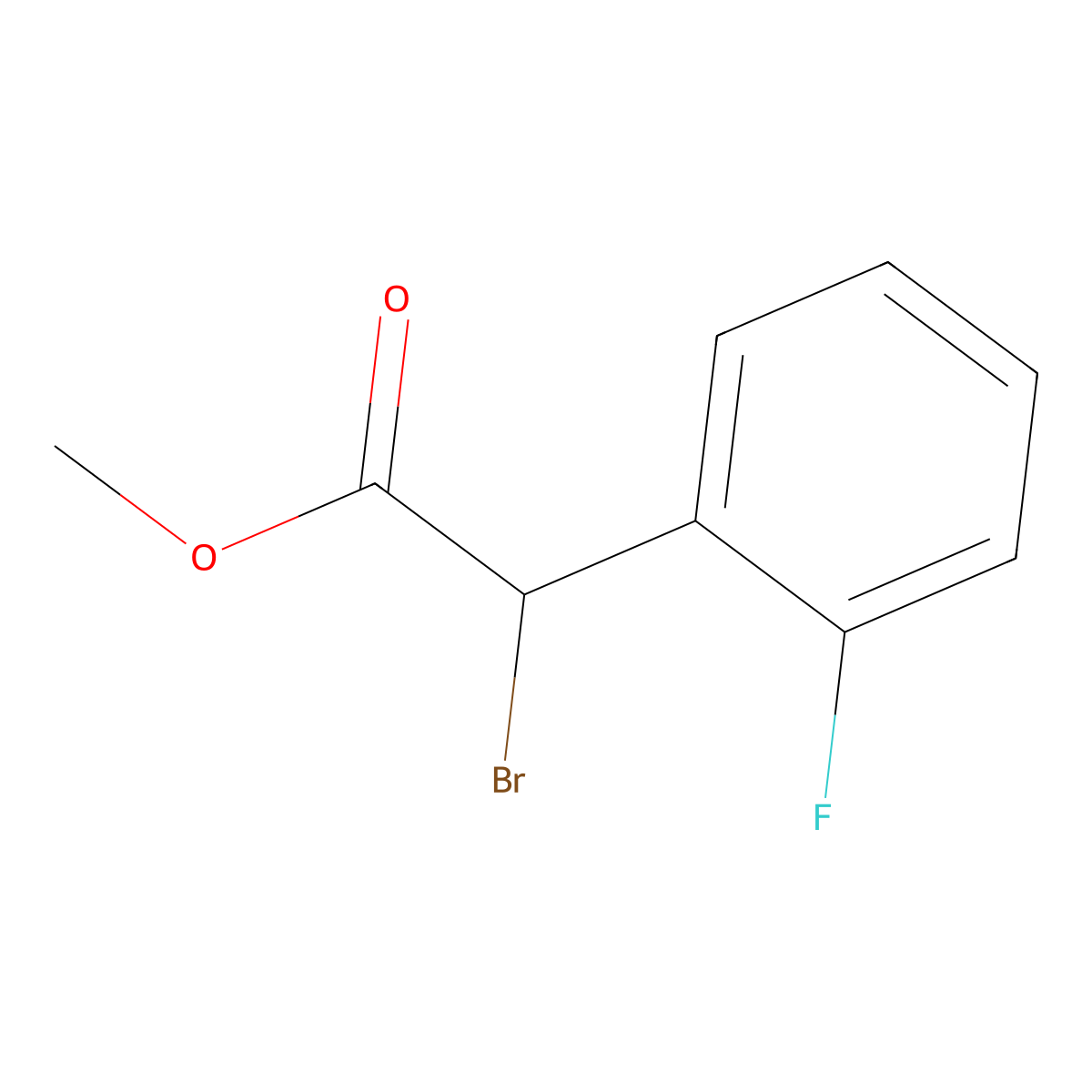 Methyl 2-bromo-2-(2-fluorophenyl)acetate molecular structure, CAS 135660-93-4