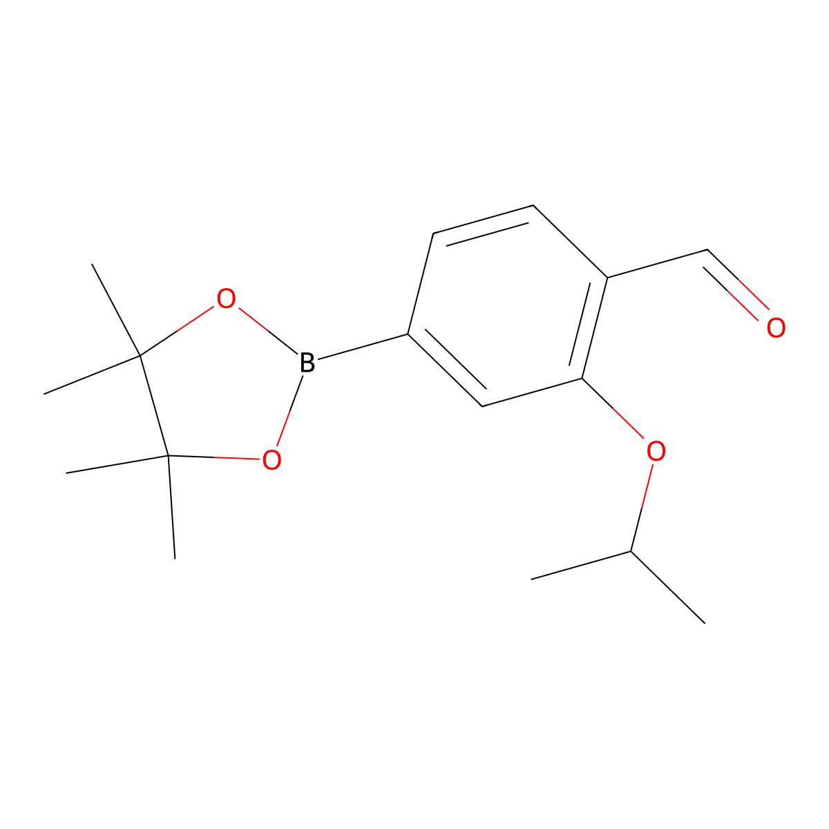 2-(1-Methylethoxy)-4-(4,4,5,5-tetramethyl-1,3,2-dioxaborolan-2-yl)-benzaldehyde molecular structure, CAS 1356639-75-2