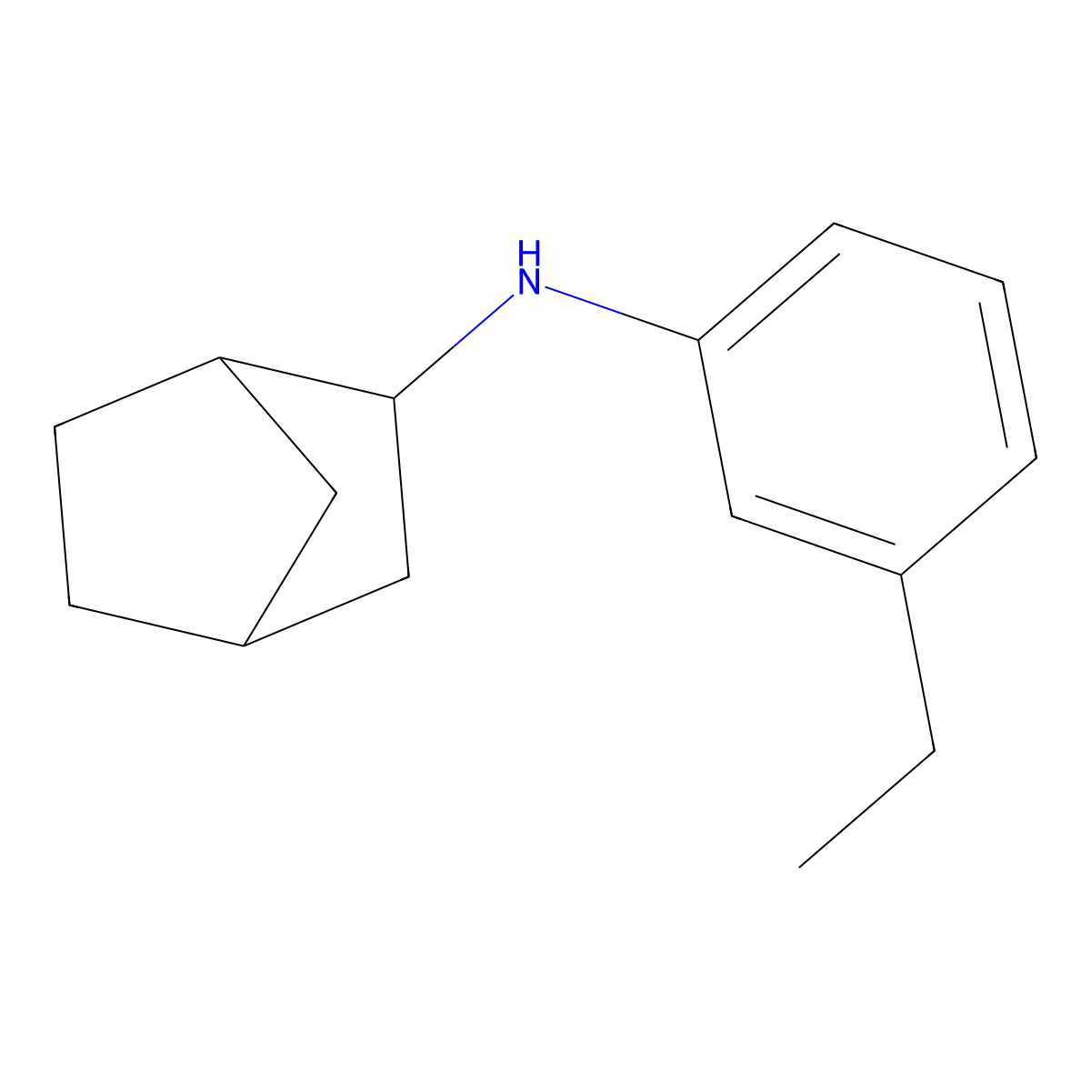 N-(3-ethylphenyl)bicyclo[2.2.1]heptan-2-amine molecular structure, CAS 1356677-43-4